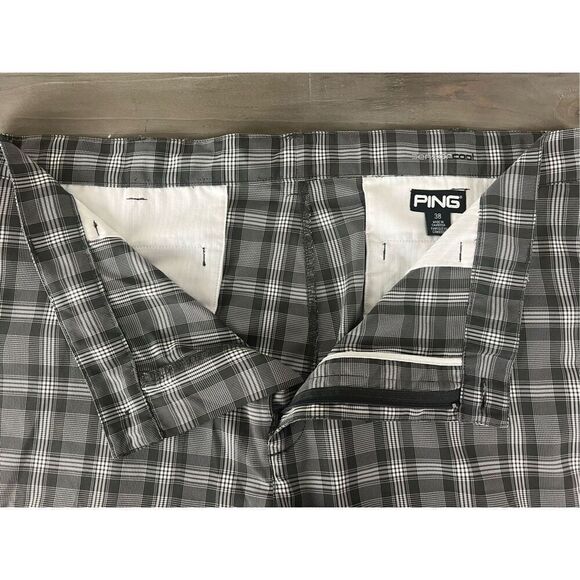 Ping Gray Plaid Sensorcool Golf Shorts Size 38 - Picture 5 of 11